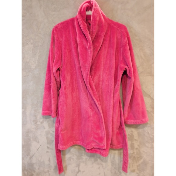Charlotte Other - Charlotte Pink Plush Fleece Robe Womens Medium Soft Cozy‎ Belted